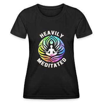 Stark meditiert - Frauen Funktions-T-Shirt - Schwarz - Vorne - AI Model Female 172 light (172cm)