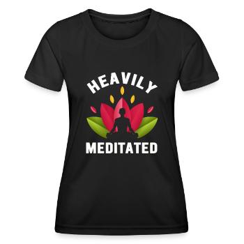 Stark meditiert - Frauen Funktions-T-Shirt - Schwarz - Vorne - AI Model Female 172 light (172cm)