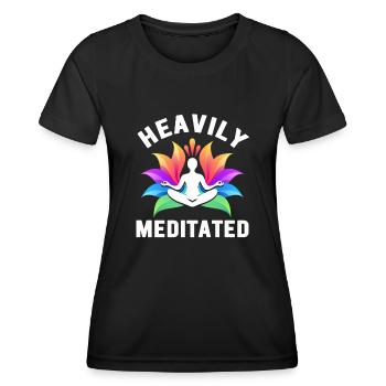 Stark meditiert - Frauen Funktions-T-Shirt - Schwarz - Vorne - AI Model Female 172 light (172cm)