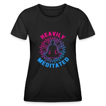 Stark meditiert - Frauen Funktions-T-Shirt - Schwarz - Vorne - AI Model Female 172 light (172cm)