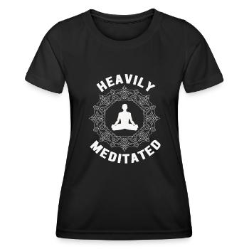 Stark meditiert - Frauen Funktions-T-Shirt - Schwarz - Vorne - AI Model Female 172 light (172cm)