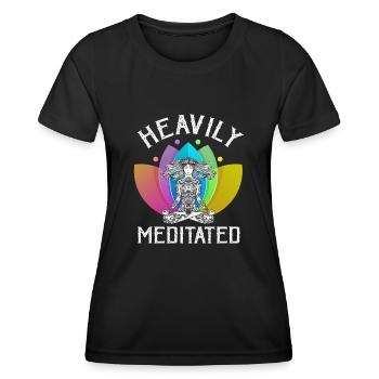 Stark meditiert - Frauen Funktions-T-Shirt - Schwarz - Vorne - AI Model Female 172 light (172cm)