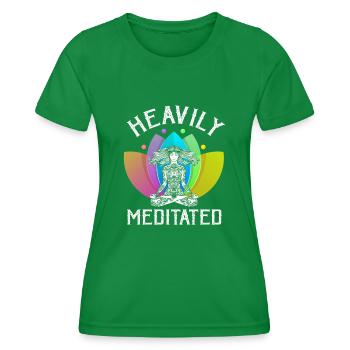 Fortement médité - T-shirt sport Femme - vert - Devant - AI Model Female 172 dark (172cm)