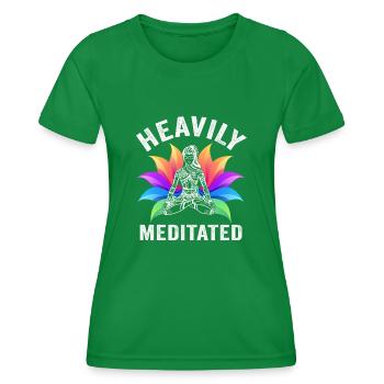 Fortement médité - T-shirt sport Femme - vert - Devant - AI Model Female 172 dark (172cm)