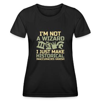 Geschichtslehrer Lustige Geschichtslehrer Sprüche - Frauen Funktions-T-Shirt - Schwarz - Vorne - AI Model Female 172 light (172cm)