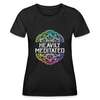 Stark meditiert - Frauen Funktions-T-Shirt - Schwarz - Vorne - AI Model Female 172 light (172cm)
