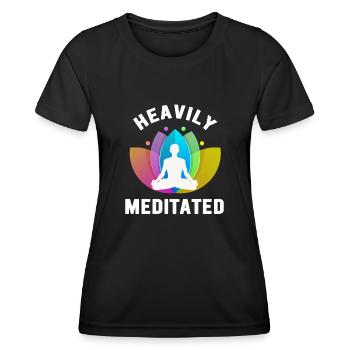 Stark meditiert - Frauen Funktions-T-Shirt - Schwarz - Vorne - AI Model Female 172 light (172cm)