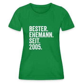 Meilleur mari de la Saint-Valentin depuis 2005 - T-shirt sport Femme - vert - Devant - AI Model Female 172 dark (172cm)