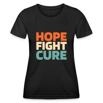 Alzheimer Hope Fight Cure Alzheimers - Women's Functional T-Shirt - black - Front - AI Model Female 172 light (172cm)