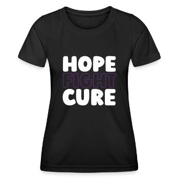 Alzheimer Hope Fight Cure Alzheimers - Women's Functional T-Shirt - black - Front - AI Model Female 172 light (172cm)