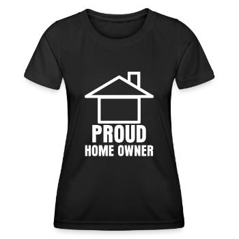 Construction de maison Pendaison de crémaillère - T-shirt sport Femme - noir - Devant - AI Model Female 172 light (172cm)