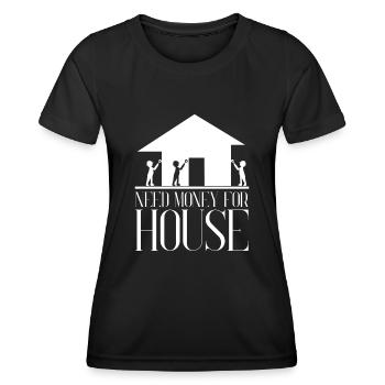 Home Owner Housewarming House Building - Women's Functional T-Shirt - black - Front - AI Model Female 172 light (172cm)