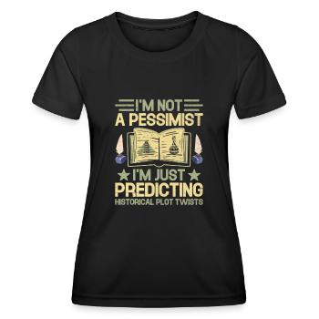 Geschichtslehrer Lustige Geschichtslehrer Sprüche - Frauen Funktions-T-Shirt - Schwarz - Vorne - AI Model Female 172 light (172cm)