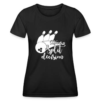 Bowler Bowling Split Bowling Ball - Frauen Funktions-T-Shirt - Schwarz - Vorne - AI Model Female 172 light (172cm)