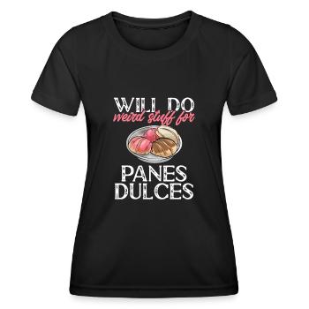 Concha Hispanic Mexikanisch Pan Dulce - Frauen Funktions-T-Shirt - Schwarz - Vorne - AI Model Female 172 light (172cm)