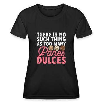 Concha Hispanic Mexikanisch Pan Dulce - Frauen Funktions-T-Shirt - Schwarz - Vorne - AI Model Female 172 light (172cm)