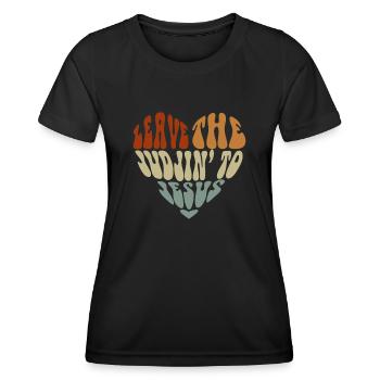 Überlassen Sie das Urteil Jesus - Frauen Funktions-T-Shirt - Schwarz - Vorne - AI Model Female 172 light (172cm)