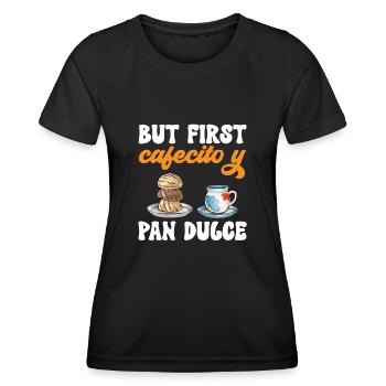 Concha Hispanic Mexikanisch Pan Dulce - Frauen Funktions-T-Shirt - Schwarz - Vorne - AI Model Female 172 light (172cm)
