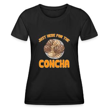 Concha Hispanic Mexikanisch Pan Dulce - Frauen Funktions-T-Shirt - Schwarz - Vorne - AI Model Female 172 light (172cm)
