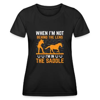 Horse Photography Horseback Riding Horses Hobby Ph - Women's Functional T-Shirt - black - Front - AI Model Female 172 light (172cm)