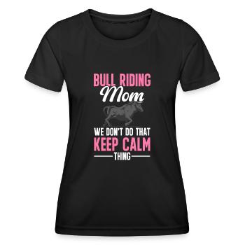 Bull Rider Rodeo Western Cowboy Bull Riding - Women's Functional T-Shirt - black - Front - AI Model Female 172 light (172cm)