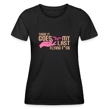 There It Goes My Last Flying F - Women's Functional T-Shirt - black - Front - AI Model Female 172 light (172cm)
