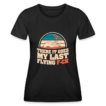 There It Goes My Last Flying F - Women's Functional T-Shirt - black - Front - AI Model Female 172 light (172cm)