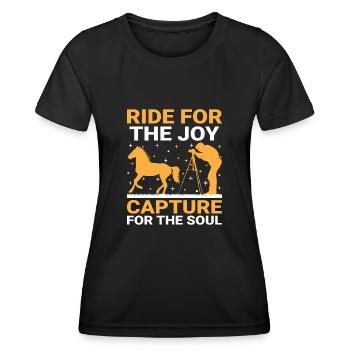 Horse Photography Horseback Riding Horses Hobby Ph - Women's Functional T-Shirt - black - Front - AI Model Female 172 light (172cm)