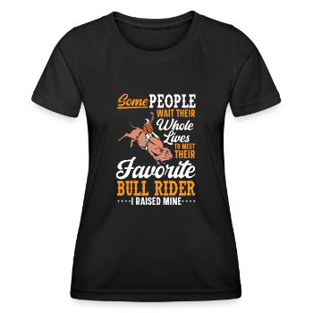 Bullenreiter Rodeo Western Cowboy Bull Riding - Frauen Funktions-T-Shirt - Schwarz - Vorne - AI Model Female 172 light (172cm)