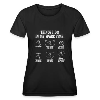 Bull Rider Rodeo Western Cowboy Bull Riding - Women's Functional T-Shirt - black - Front - AI Model Female 172 light (172cm)
