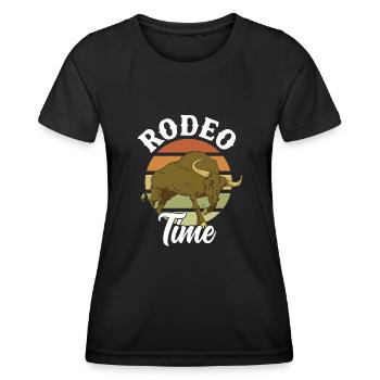 Bull Rider Rodeo Western Cowboy Bull Riding - Women's Functional T-Shirt - black - Front - AI Model Female 172 light (172cm)