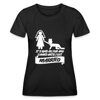Wedding Bride Groom Best Man Groomsmen - Frauen Funktions-T-Shirt - Schwarz - Vorne - AI Model Female 172 light (172cm)