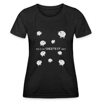 Sheep Joke - Women's Functional T-Shirt - black - Front - AI Model Female 172 light (172cm)