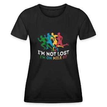 I'm Not Lost I'm On Mile 87 Marathon - Women's Functional T-Shirt - black - Front - AI Model Female 172 light (172cm)
