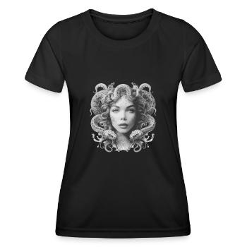 Medusa Snake - Women's Functional T-Shirt - black - Front - AI Model Female 172 light (172cm)