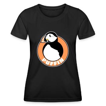 Puffins Bird Puffin - Frauen Funktions-T-Shirt - Schwarz - Vorne - AI Model Female 172 light (172cm)