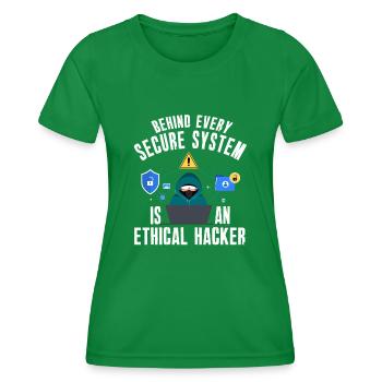 Ethische Hacker-Cybersicherheitsexpertise - Frauen Funktions-T-Shirt - Kelly Green - Vorne - AI Model Female 172 dark (172cm)