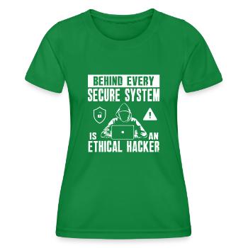 Ethische Hacker-Cybersicherheitsexpertise - Frauen Funktions-T-Shirt - Kelly Green - Vorne - AI Model Female 172 dark (172cm)
