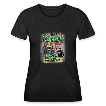 Dortmunder Discothek 80er 90er Wave-Musik Orpheum - Frauen Funktions-T-Shirt - Schwarz - Vorne - AI Model Female 172 light (172cm)
