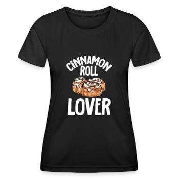 Cinnamon roll - Women's Functional T-Shirt - black - Front - AI Model Female 172 light (172cm)