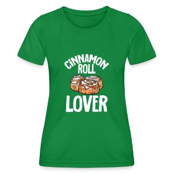 Cinnamon roll - Women's Functional T-Shirt - kelly green - Front - AI Model Female 172 dark (172cm)