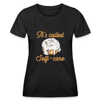 Rouleau à la cannelle - T-shirt sport Femme - noir - Devant - AI Model Female 172 light (172cm)