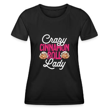 Cinnamon roll - Women's Functional T-Shirt - black - Front - AI Model Female 172 light (172cm)