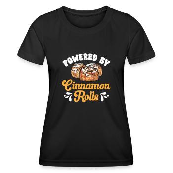Cinnamon roll - Women's Functional T-Shirt - black - Front - AI Model Female 172 light (172cm)