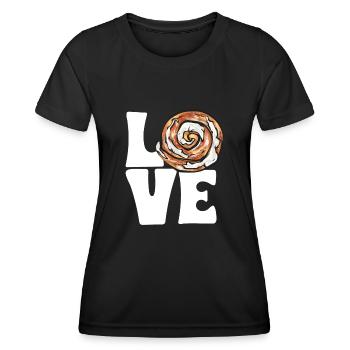 Cinnamon roll - Women's Functional T-Shirt - black - Front - AI Model Female 172 light (172cm)