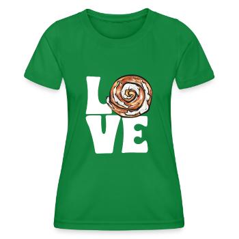 Cinnamon roll - Women's Functional T-Shirt - kelly green - Front - AI Model Female 172 dark (172cm)