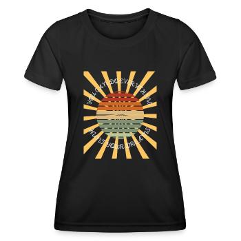 À la poursuite du rêve Conception de motivation - T-shirt sport Femme - noir - Devant - AI Model Female 172 light (172cm)