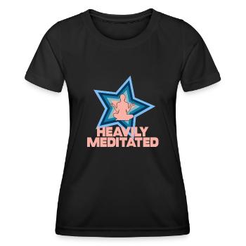 Stark meditiert - Frauen Funktions-T-Shirt - Schwarz - Vorne - AI Model Female 172 light (172cm)