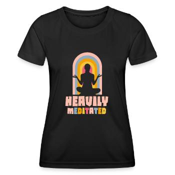 Stark meditiert - Frauen Funktions-T-Shirt - Schwarz - Vorne - AI Model Female 172 light (172cm)