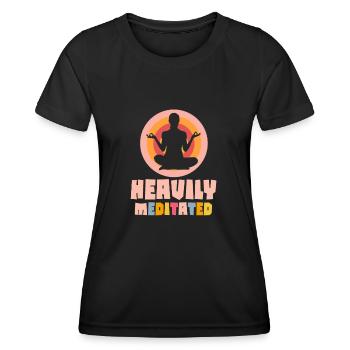 Stark meditiert - Frauen Funktions-T-Shirt - Schwarz - Vorne - AI Model Female 172 light (172cm)